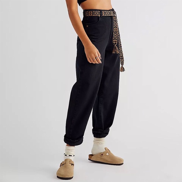 NEW ROLLA’S Genie Black Barrel Leg Jeans | size 24 - Picture 4 of 6